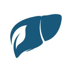 Liver with Leaf logo vector template, Creative Liver logo design concepts