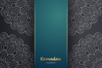 Naklejka premium Ramadan kareem background with mandala ornament