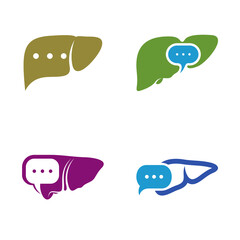 Set of Chat Liver logo vector template, Creative Liver logo design concepts