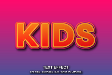 Editable text effect toy cartoon style