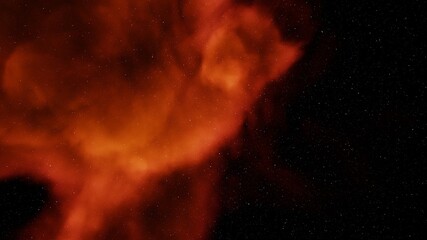 colorful space background with stars, nebula gas cloud in deep outer space, science fiction illustrarion 3d render