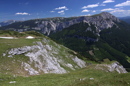 Landscape at the trail to Lurgbauerh&uuml;tte on Schneealpe in Styria, Austria, Europe
