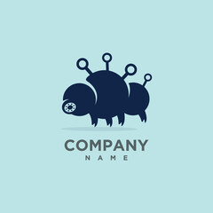 Obraz premium caterpillar icon, fun and easy to incorporate with various industries, flexible but still has character, clean neat and modern design.