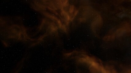 colorful space background with stars, nebula gas cloud in deep outer space, science fiction illustrarion 3d render