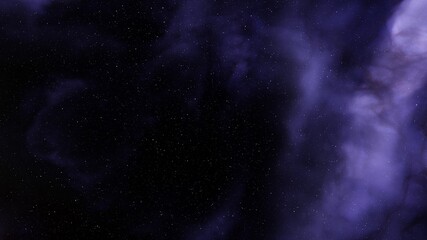 colorful space background with stars, nebula gas cloud in deep outer space, science fiction illustrarion 3d render