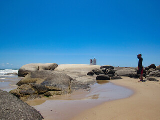 Obraz premium person on the beach