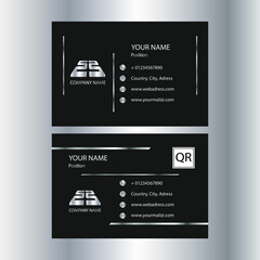 business cards with silver elements