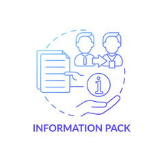 Materials for new workers concept icon. Useful information pack idea thin line illustration. Data, message and info,statement. Vector isolated outline RGB color drawing