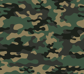 Fototapeta premium Camouflage seamless pattern modern trendy print. Stylish design