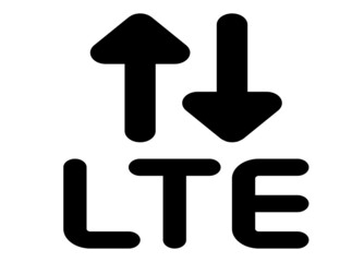 lte network vector icon, mobile network symbol. Modern, simple flat vector illustration for web site or mobile app
