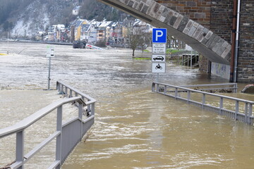 Moselhochwasser in Cochem