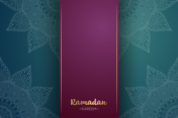 Ramadan kareem background with mandala ornament