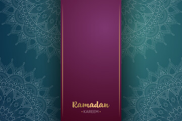 Naklejka premium Ramadan kareem background with mandala ornament