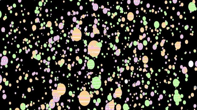 Transparent Flying Easter Egg Background