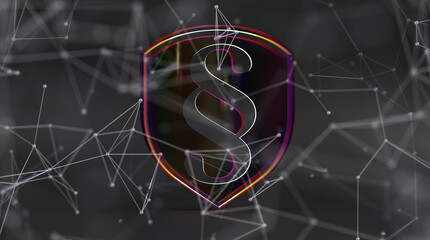 law shild 3d digital isolated