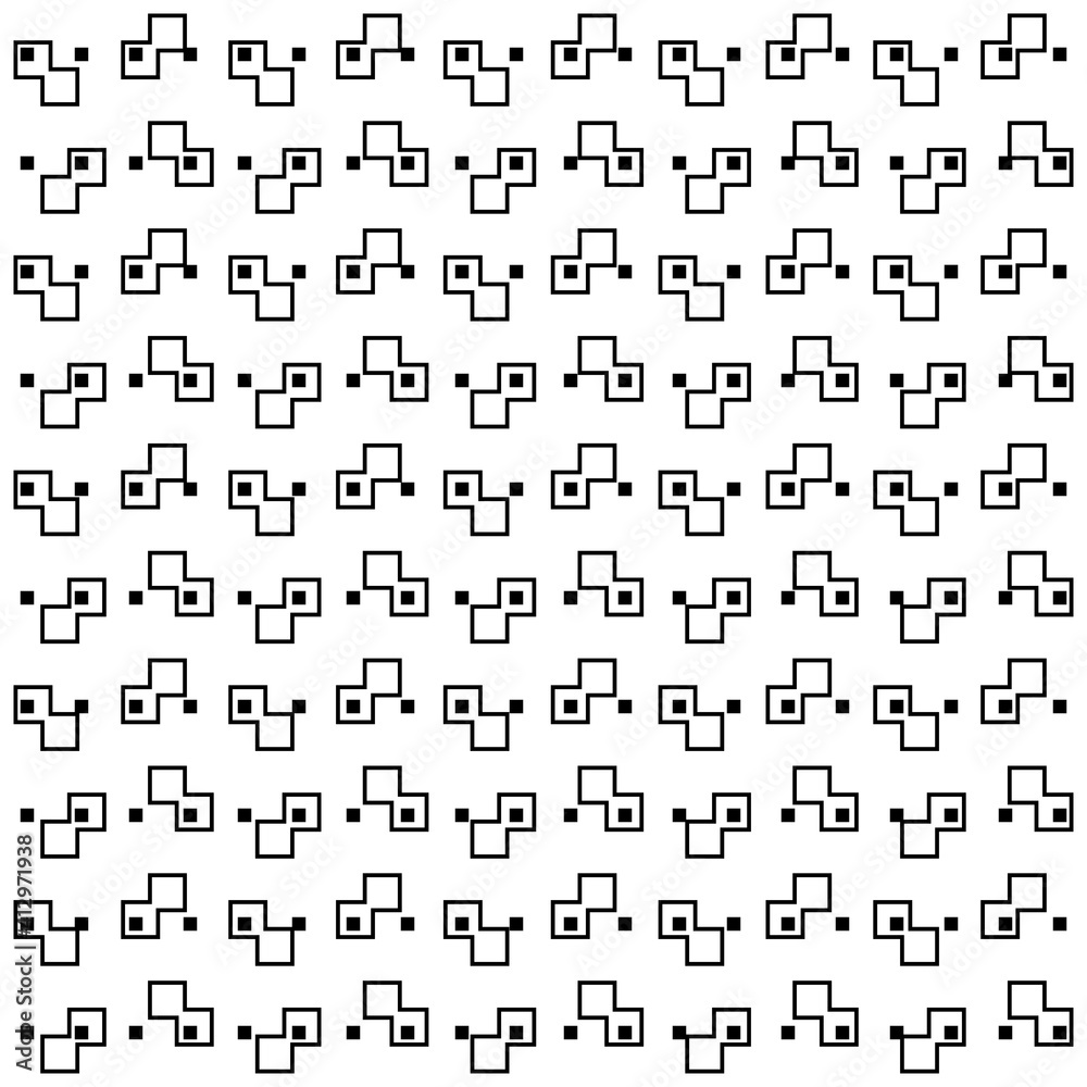 Poster Squares pattern. Vector pattern. White Background.
