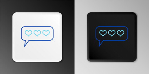 Line Like and heart icon isolated on grey background. Counter Notification Icon. Follower Insta. Colorful outline concept. Vector.