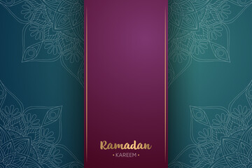 Naklejka premium Ramadan kareem background with mandala ornament