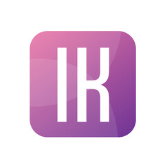 IK Letter Logo Design With Simple style