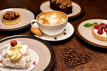 coffee po among sweet desserts