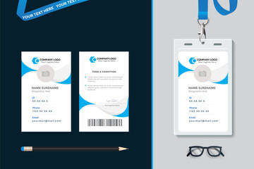 simple Id card design template, clean and smooth, eps 10.