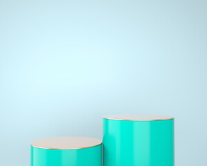 Abstract geometric shapes of product display with minimal and modern concepts, pedestal, podium, stand, 3D rendering.