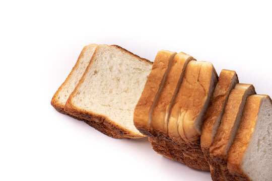 Bread isolated stock image with white background.