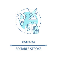Generate electricity with steam turbine concept icon. Bioenergy idea thin line illustration. Biochemistry and biology. Energy production. Vector isolated outline RGB color drawing. Editable stroke