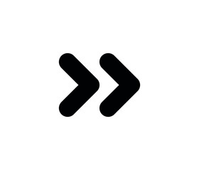Fast forward vector icon.  Editable stroke. Linear symbol for use on web and mobile apps, logo, Print media. Line illustration. Vector isolated on white  background