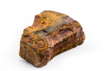 tiger's eye stone, natural, without cut, ornamental and esoteric ore, a silicified crocidolite of vibrant colors