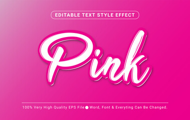Pink Typographic Text Effect, Editable Text Effect