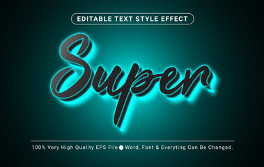 Super Back Light Text Effect, Editable Text Effect