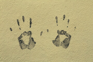 Handprint on the wall