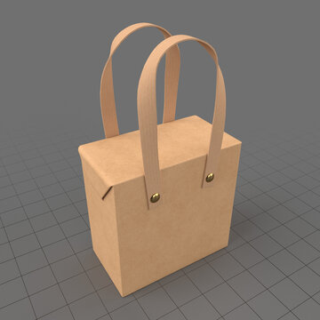 Paper box with handles and rivets 1