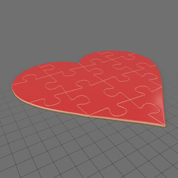 Heart shape jigsaw puzzle 2