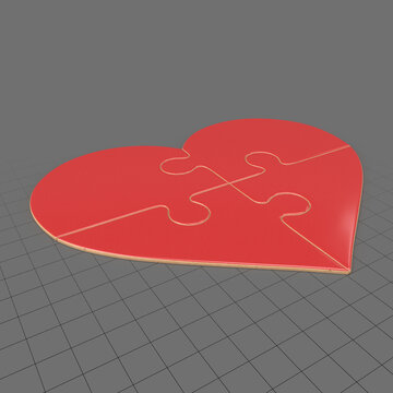 Heart shaped jigsaw puzzle 1