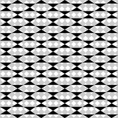 Geometric black abstract pattern on gray square