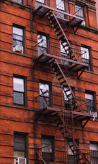 Fototapeta na wymiar Fachada de un edificio en Nueva York 