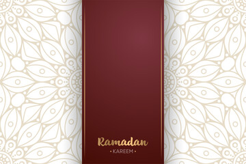 Ramadan kareem background with mandala ornament