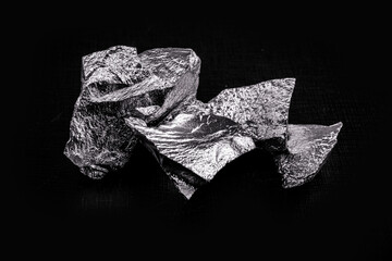 pure silicon stones isolated on black background