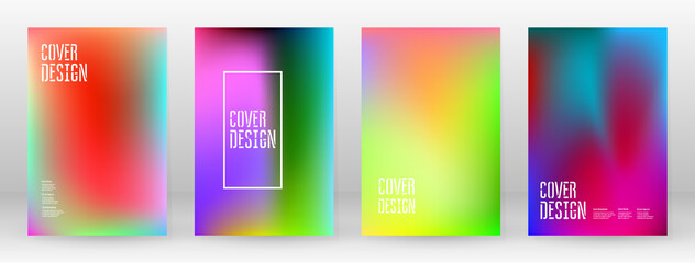 Fototapeta premium Pastel Soft. Rainbow Gradient Set Color Background