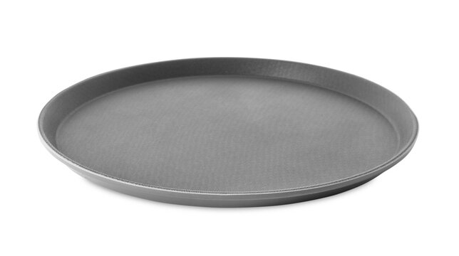 New Black Serving Tray Isolated On White