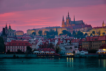 Obraz premium Sunset in Prague