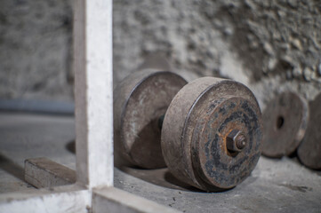 Underground dumbbell set and trainer room