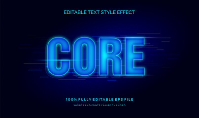motion blur blue color text. Modern editable text style effect.
