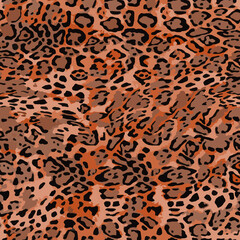 Full seamless leopard cheetah texture animal skin pattern vector. Design for textile fabric printing. Suitable for fashion use.