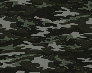 Full seamless camouflage texture skin pattern vector for military textile. Usable for Jacket Pants Shirt and Shorts. Dirty army camo masking design for hunting fabric print and wallpaper.  - obrazy, fototapety, plakaty