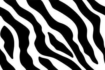 Full seamless zebra and tiger stripes animal skin pattern. Black and white design for textile fabric printing. Fashionable and home design fit.