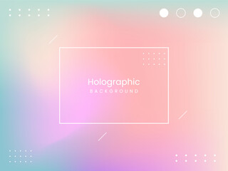 Fototapeta premium Abstract holographic background with neo memphis elements. with the colors: blue, purple, and muted pink. Suitable for posters, social media posts