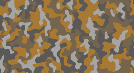 Full seamless yellow military camouflage skin pattern vector for decor and textile. Army masking design for hunting textile fabric printing and wallpaper. Design for fashion and home design.